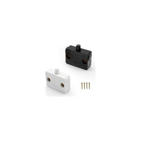2-teiliger Schrankschalter, automatischer Einbauschalter für Schränke, mit 4 Schutzhüllen und 4 Schrauben (schwarz + weiß) (1/5)