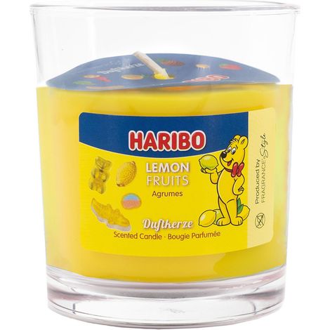 Vela perfumada afrutada ambiente acogedor 8,5 x 7,5 x 7,5 cm de cera de parafina transparente 130017602