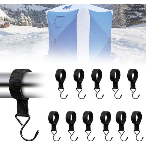 Crochets de protection pour la pêche sur glace, crochets de protection robustes pour tentes de pêche sur glace, camping, cabanes de chasse, suspension (1/4)