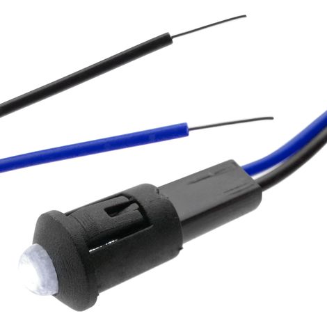BeMatik - Lampe voyant LED 8mm 220VAC Pilote de couleur blanc (1/3)