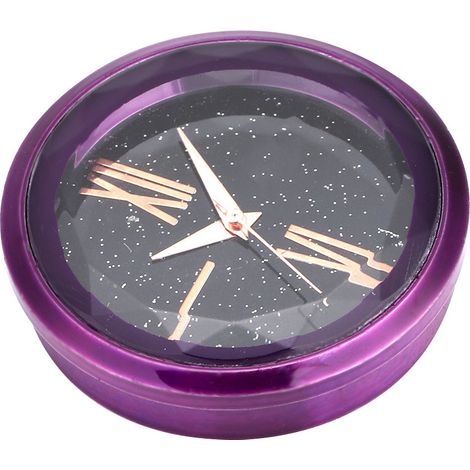Montre électronique voiture Horloge intérieure Décor Autocollant Cadran (violet) (1/5)