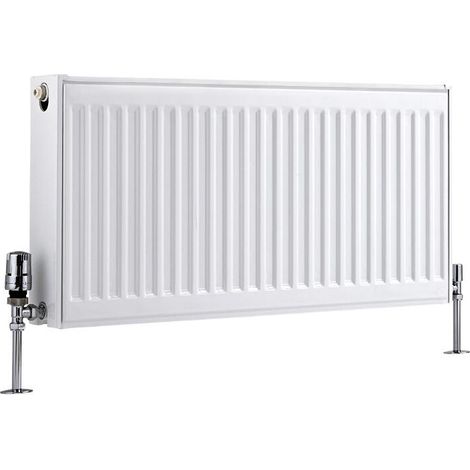 Milano Compact White Type 22 Central Heating Double Panel Horizontal Convector Radiator - 400mm x 800mm