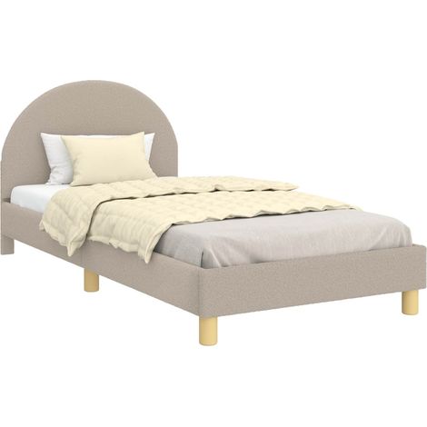 Cama para niños con cabecero Gris Claro 80x200 cm Bouclé vidaXL (1/5)