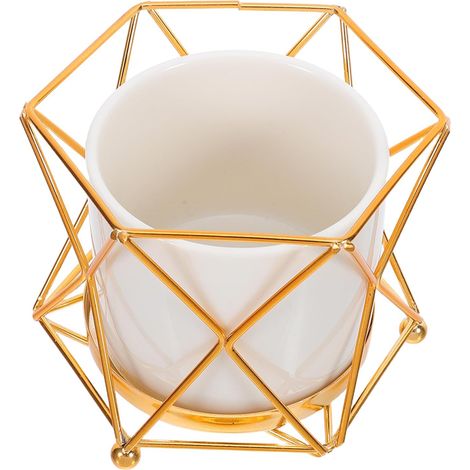 de stylos en céramique et support en métal pour petit bureau