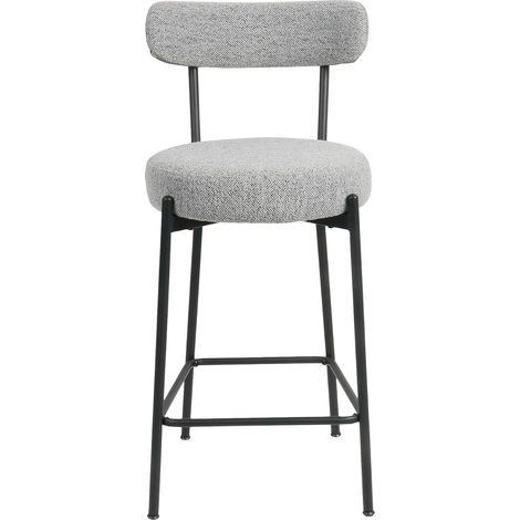 Lot 2 tabourets Bar Bouclette Structure métal Hauteur 92 cm (1/5)