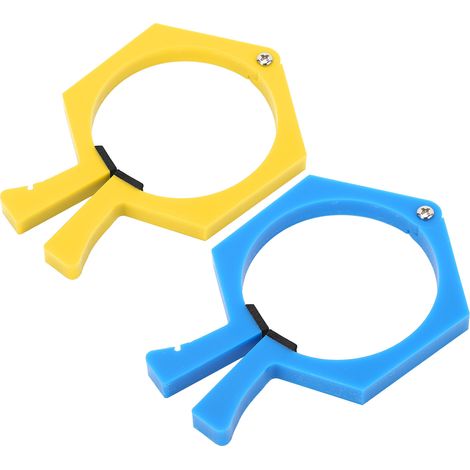 Pince de fixation en ABS pour gobelets et verres de 590 ml (2 pièces, jaune et bleu) (1/5)