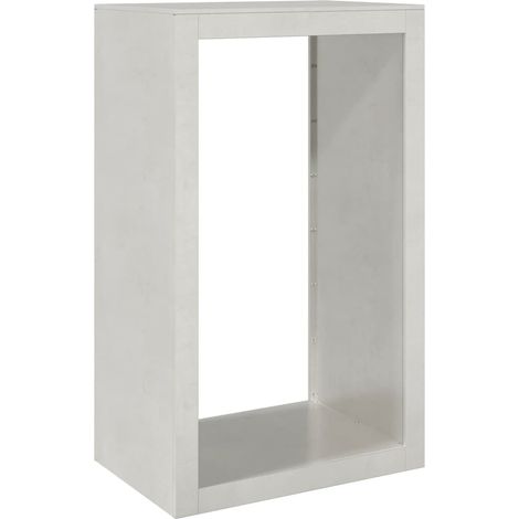 Maison Exclusive - Leñero de acero inoxidable 60x40x100 cm