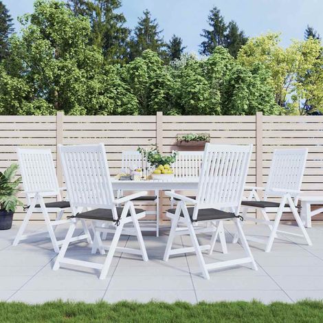 Coussins de chaise de jardin-Coussins de chaise de terrasse-Coussins d'extérieur lot de 6 anthracite 50x50x4 cm (1/5)