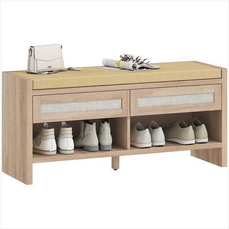 Console Banc de rangement d'entrée avec assise rembourrée (1/5)