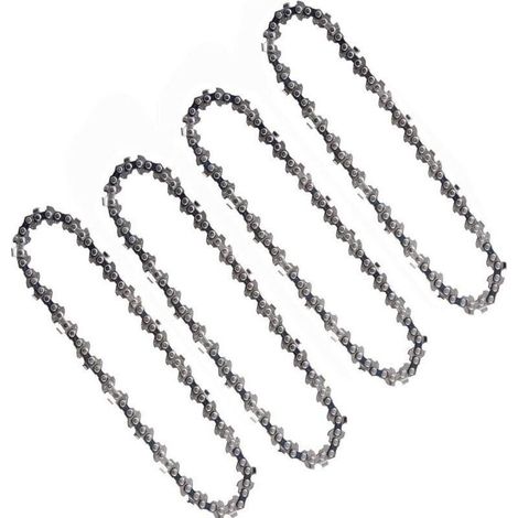 4 Pièces Chaînes De Tronçonneuse 6 Pouces 1/4 Pouces Compatibles Mini Tronçonneuses électriques Sans Fil 6 Pouces 37 maillons d'entraînement 15cm (1/5)