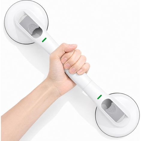 Barre de Douche, Poignée Ventouse, Sans Perçage, 49 CM Poignée Ventouse Salle de Bain, Support 110 KG, Douche Barre d'appui Forte Prise Barres d'appui de Douche (1/5)