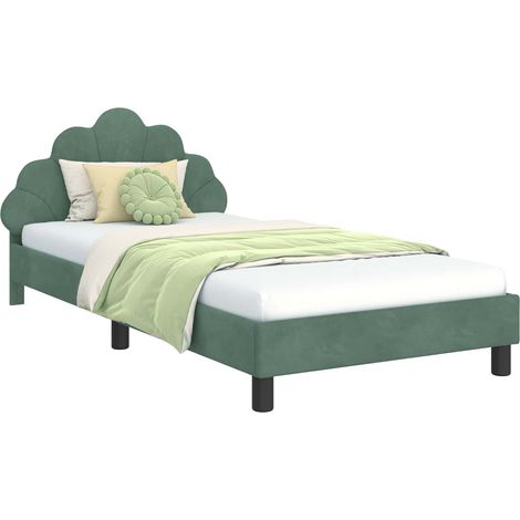 Children's Bed Frame with Headboard Sea Green 80 x 200 cm vidaXL