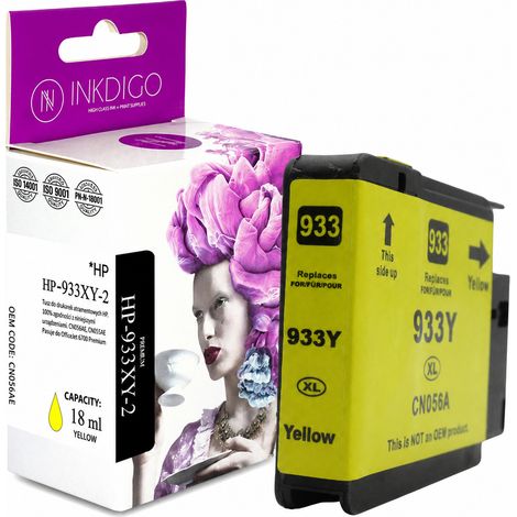 Inkdigo 933XL Tinte kompatibel mit HP OfficeJet 6100e-Drucker 7510WF TÜV-zertifiziert (1/5)