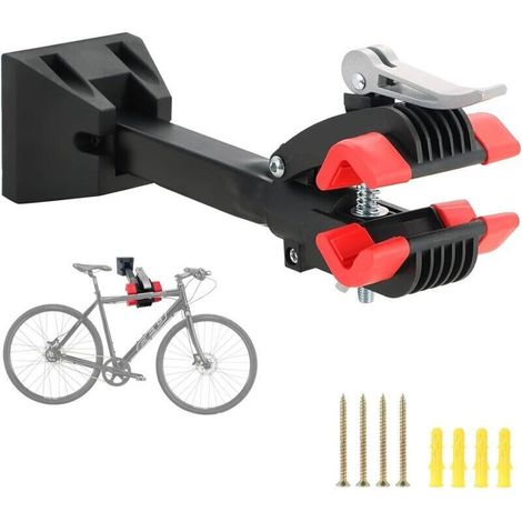 Soporte de pared para reparación de bicicletas: soporte de mantenimiento plegable de acero con abrazadera ajustable para todo tipo de bicicletas.