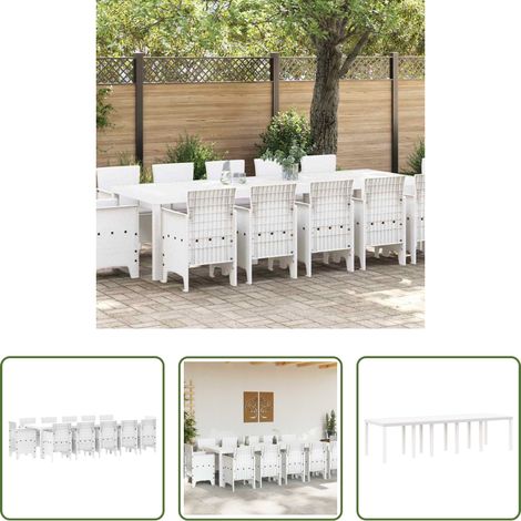 vidaXL Terrasse - Ensemble de salle à manger pour jardin avec coussin 13 pcs (1/5)