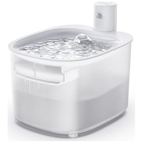 Fontaine a Eau Chat sans Fil - Bebedero inalámbrico Para Gatos Con Sensor de Movimiento - 2,6L Distributeur Chien Automatique à Pile - Batterie 3000mAh Rechargeable