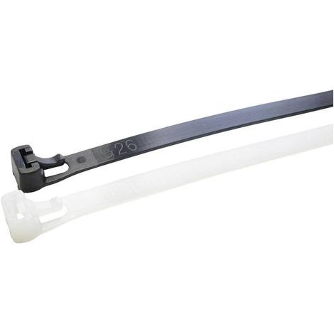 WKK 118227971 118227971 Serre-câble 370 mm 7.60 mm naturel réouvrable, stabilisé aux UV, résistant à l'huile, résistant (1/2)