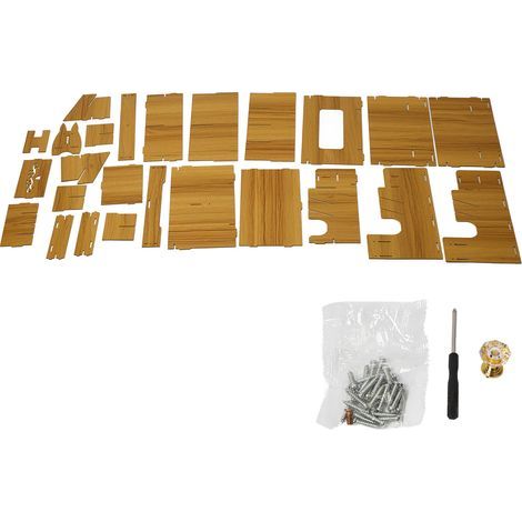 Organisateur de Bureau en Bois avec Tiroir - Porte-Crayons et Rangement Stylo pour Fournitures de Bureau - Montage Facile (1/5)