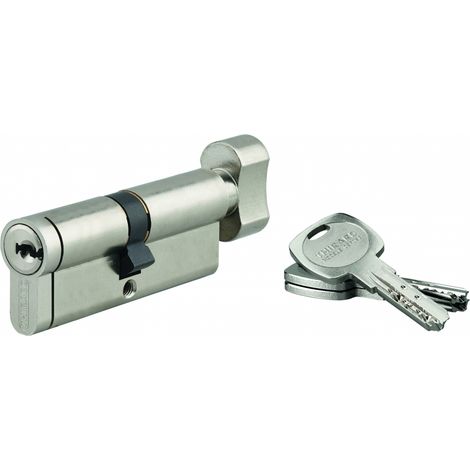 Cilindro europeo Transit 2 con pomolo 40 x 30 mm, nichelato, 3 chiavi reversibili – THIRARD (1/5)