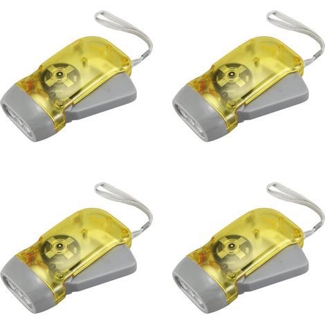 4X 3 Lampe de Poche A Del Generateur L'Eolienne Flambage (1/5)
