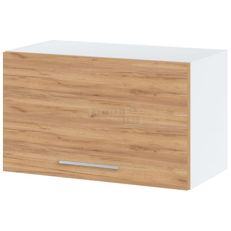 Meuble haut SLIM de cuisine Bellissi Chene 1 porte relevable L 60 cm -  Porte avec poignée apparente  Décor chêne brut