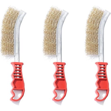Ensemble de 3 brosses métalliques multi-usages à revêtement en cuivre, pour une utilisation pratique en entretien, réparation et bricolage.-AquaForge (1/5)