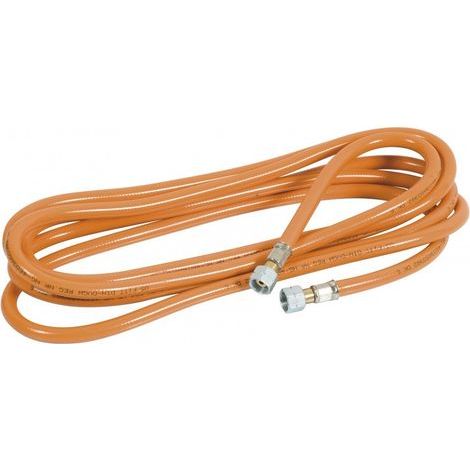OSE – Tuyau flexible d'alimentation gaz 4m pour désherbeur thermique – Résistant aux flammes – Raccords 4x11 DK6 – Compatible propane et butane (1/4)