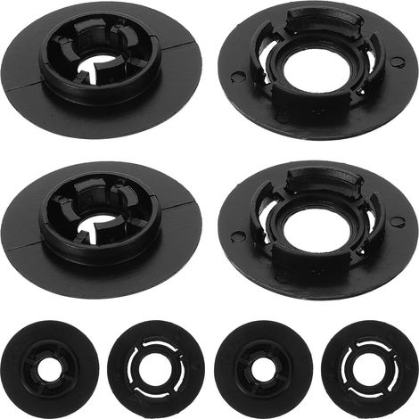 Juego de 4 clips de sujeción antideslizantes para alfombrillas de coche, soportes universales de plástico negro, clips resistentes compatibles con alfombrillas de coche de forma segura. (1/5)