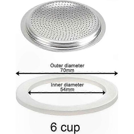 Ersatzdichtung für Moka-Kaffeemaschinen – Universelle Dichtung, verschiedene Größen, Silikondichtungssatz, kompatibel mit verschiedenen Modellen, hitzebeständig, ideal für Wartung und Reparatur. (1/5)