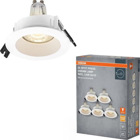 Spot Set Spot LED encastrable GU10 2,6 W Blanc 85 mm, 200 lm 2700 K Blanc (1/4)