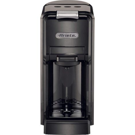 Ariete 1304/1 Macchina da caffè a cassetti, 1350W, Capacità serbatoio 0,7L, Pressione 19 bar, 2 tipologie di caffè, Capsule Nespresso e Dolcegusto, Cialde e Polvere, Nero (1/7)