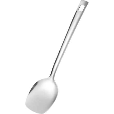 Set di utensili da cucina in acciaio inox composto da spatola, mestolo, recipiente per scolare, spatola per teppanyaki e mini spatola per wok.