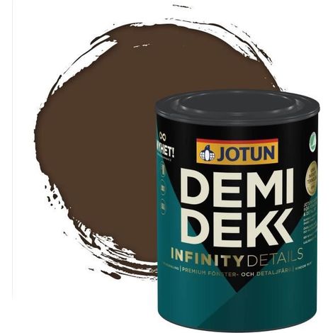 JOTUN - Peinture Bois, Lasure Opaque Satinée - RAL 8028 - Brun Terre - 0,75L (1/2)