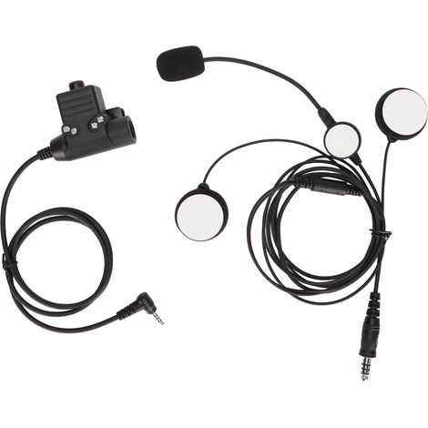 Casque moto 7.1mm réduction bruit stéréo bilatéral écouteurs casque avec U94 PTT pour Yaese VX‑3R (1/5)