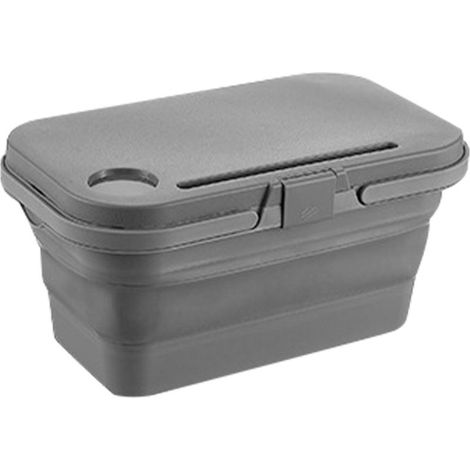 Große, faltbare Aufbewahrungsbox mit Deckel für Outdoor-Aktivitäten wie Picknicks, Camping und Reisen, grau (1/5)