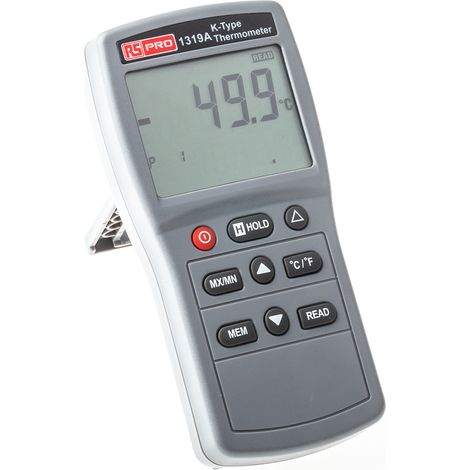 Thermomètre numérique RS PRO 1319A, 1 voie de mesure pour K ( Prix pour 1 )