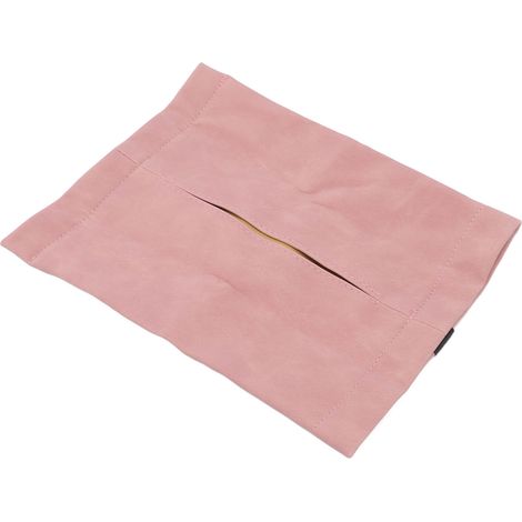 Porte-mouchoirs en papier pour voiture, étui en peluche douce et inodore, distributeur de serviettes en papier pour pare-soleil et siège arrière, rose (1/5)