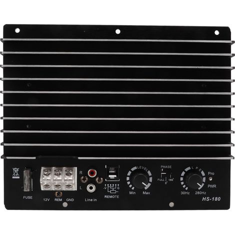 Amplificateur de voiture 1000W 12V Noir, ampli subwoofer audio auto avec protection multiple, puissance pour véhicule (1/5)