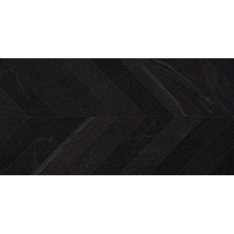 Eiffel Art Construction – Carrelage sol uni effet béton chevron noir 60x120 cm – Grès cérame rectifié – Finition mate – Surface 1,44 m² par boîte (1/2)