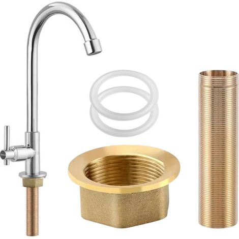 Robinet hauteur prolongée, M3010cm, kit d'écrou de blocage, rallonge de tube fileté, rallonge de robinet avec tube fileté, écrous d'arbre, extension de robinet, kit d'écrou de fusible de mamelon (1/5)