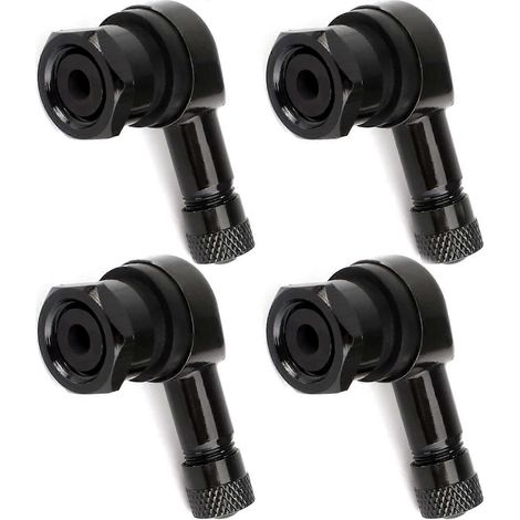 2023 - 4 pièces Valve coudée pour moto Valve coudée en aluminium à 90 degrés Adaptateur de valve de pneu Extension de valve (1/5)