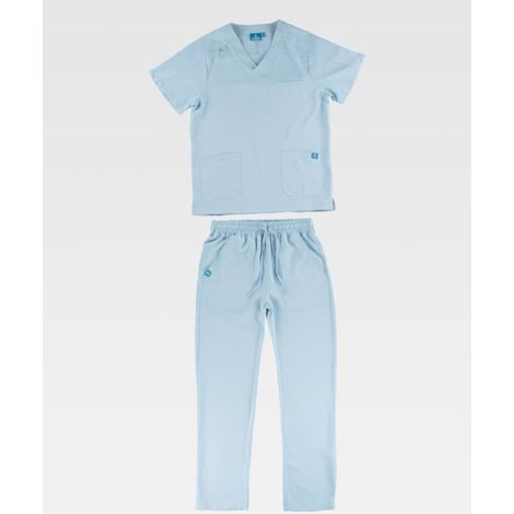 Conjunto unisex de casaca y pantalón, para servicios B9130 WORKTEAM XL Azul agua
