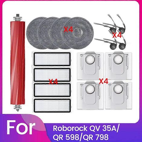 Filtre pour aspirateur brosse pour aspirateur Filtre de brosse pour aspirateur filtre de 17PCS 35A / QR 598 / QR 798 Aspirateur Main Side Brosse HEPA Filtre Serpillière Cloth Sac à poussière (1/5)