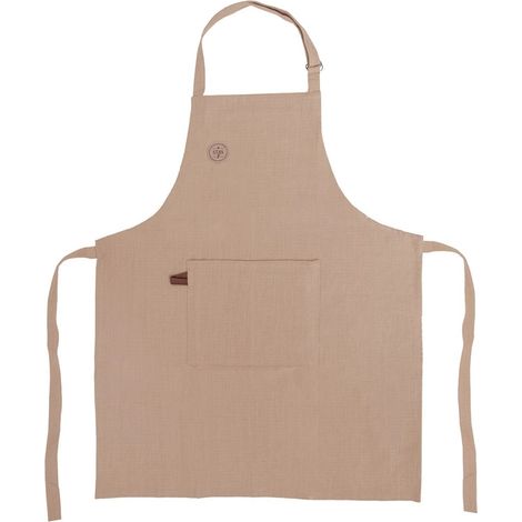 Cotton Kitchen Apron with Pocket, Adjustable Brown (1/5)