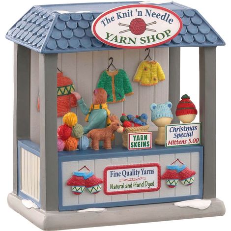 Lemax The Knit 'N Needle Yarn Shop - Il Negozio Di Filati "The Knit 'N Needle" Gioco invernale decorazione per villaggio Natale (1/3)