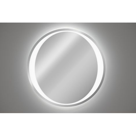 Miroir LED rond avec cercle de lumière ovale D 60 cm - Aurélia - Miroir salle de Bain - Livraison gratuite