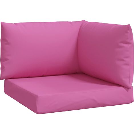 Coussins de palette lot de 3 rose tissu Oxford (1/5)