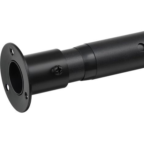 Asta telescopica nera per tenda doccia da 43-104 cm, robusta (1/5)
