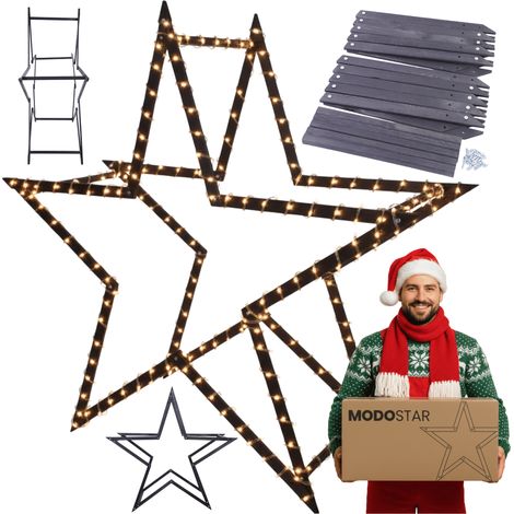 MODO24 MODOSTAR 3D XXL FSC® 189cm Noire DIY Extérieur Pliable (1/5)