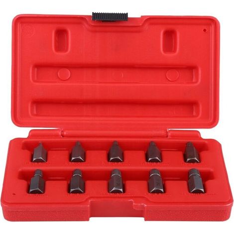 10 Pieces 3.2-10.3mm Multi-Slot Hex Head Screw Extractor Set for Removing Rust Damaged Screws (1/5)